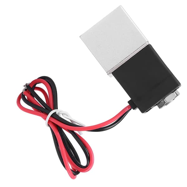 12V DC 1/4\" 2-vägs NC Pneumatisk Magnetventil, Aluminium Luftkontroll, 2-pack