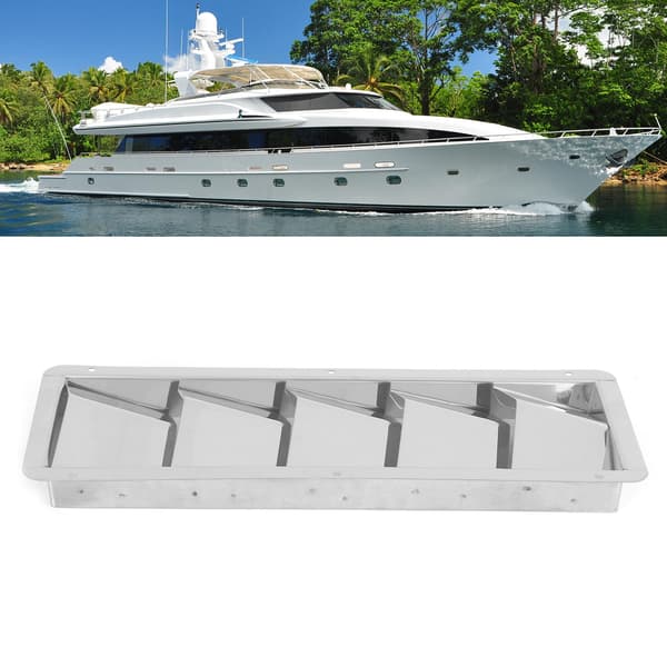 5 slidser båd lamelventil rektangel rustfrit stål holdbar ventilationsrist hardware montering