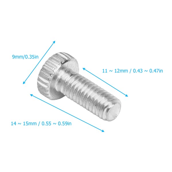 12 st järn M5 Tremolo Stall Stämskruv för Elgitarr Reparation Silver Gitarrdelar