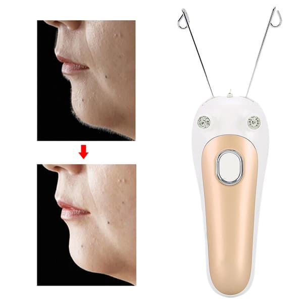 Elektrisk tråd-epilator Fysisk trådfjerner til ansigt, arm, ben, guld