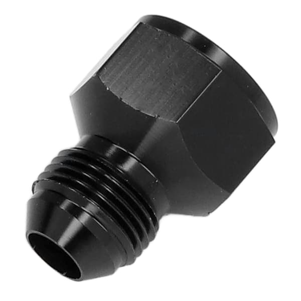 AN10 til AN8 Reducer Fitting, Sort Aluminiumlegering, Lige Adapter, Hun til Han