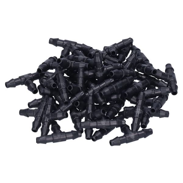 100-pack T-koppling 4/7 slangkopplingar Trädgårdsbevattningskopplingar Mikrosprinklersystem