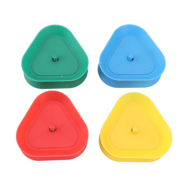 4-pack handsfree poker-korthållare, triangulär fjäderdesign i plast