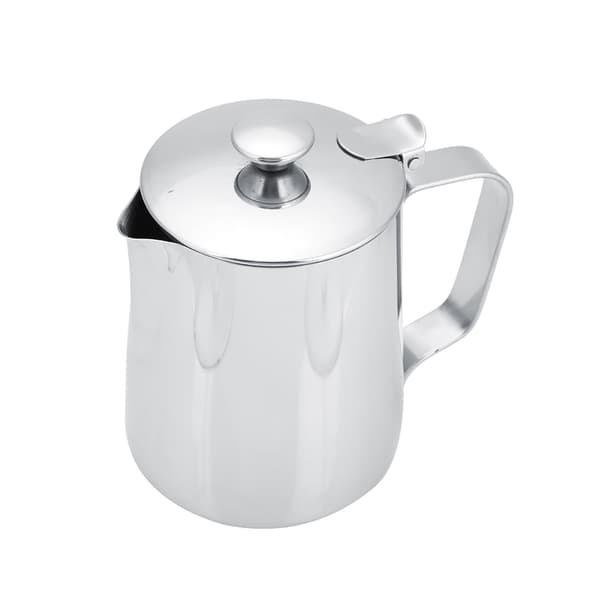 Mælkekande i rustfrit stål med låg til latte art (350 ml)
