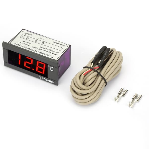 TPM-900 220V Digital Termostat LED-display med sond, temperaturregulator