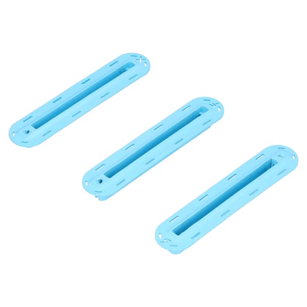 Surfbräda Fenbox Plugg Kit - 3-pack Plast Roderkanalbas med Skruvar, Blå