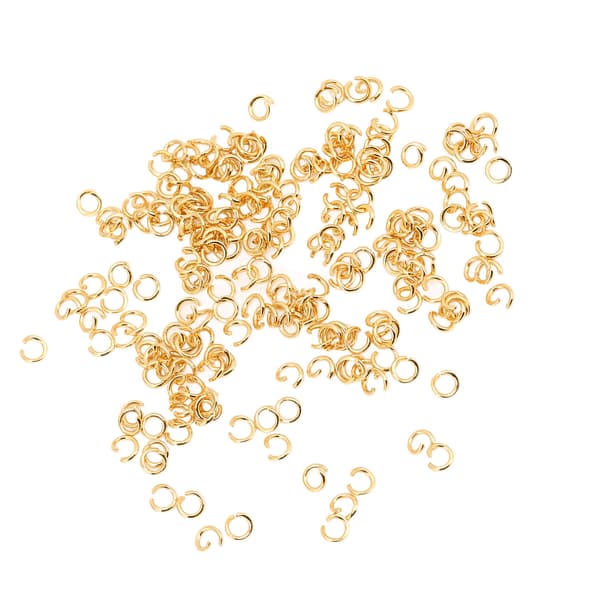 200 stk. springringe multifunktionel rustfrit stål guld åben springring DIY smykker forbindelsesspænde