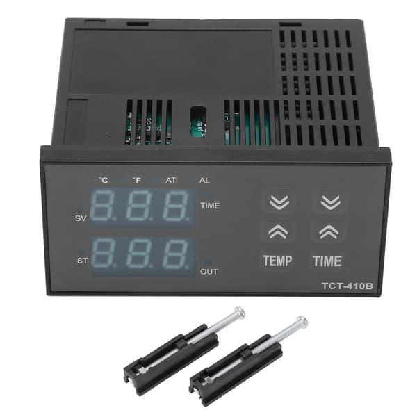 Termostatstyring 2-i-1 Digital Display Timer til Varmepresse 100-240V