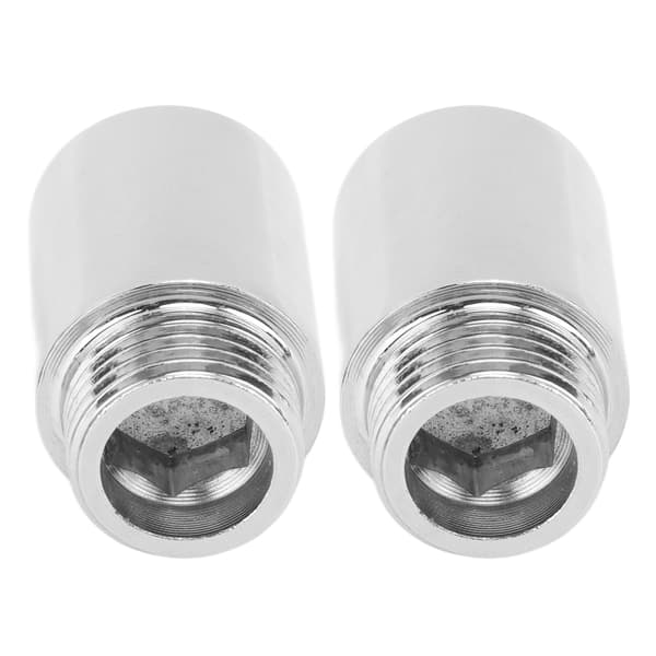 2-pack förkromad duschmunstycksförlängningsarm i rostfritt stål, 3 cm/1,2 tum badrumsmunstycksrör