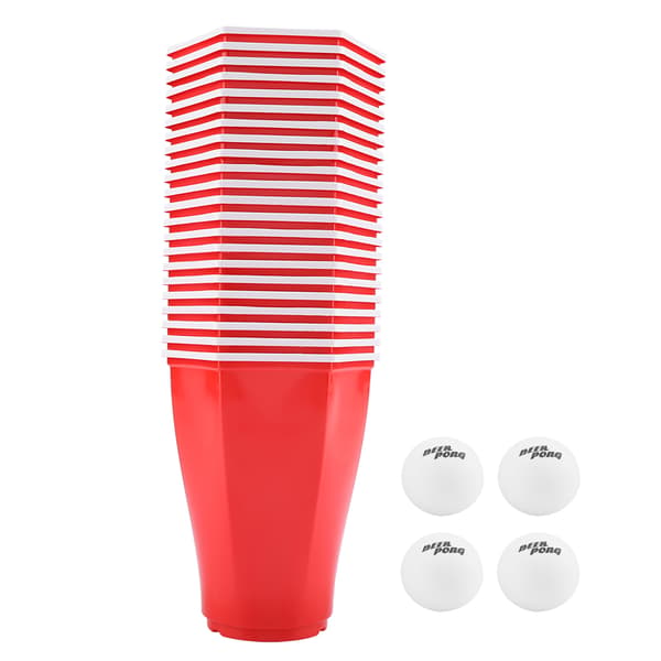 Hexcup Rødt Beer Pong Festkop Sæt