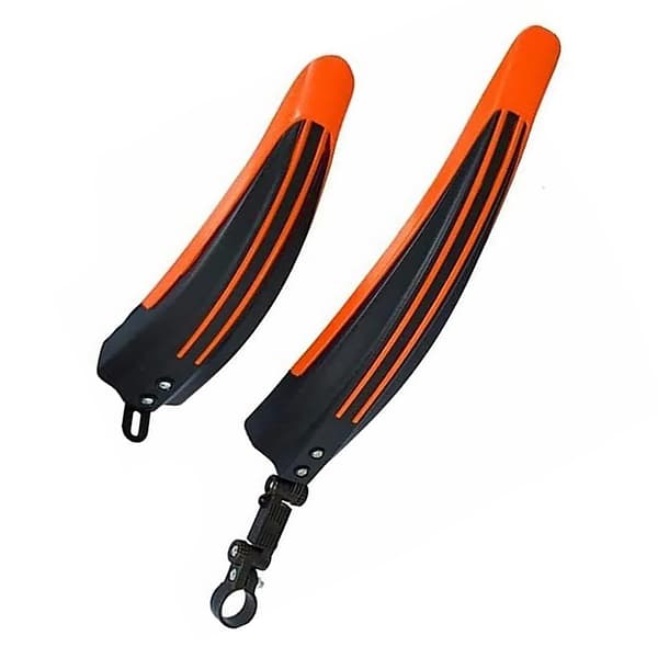 2 st cykel fram- och bakskärmar, orange PP MTB för cykling