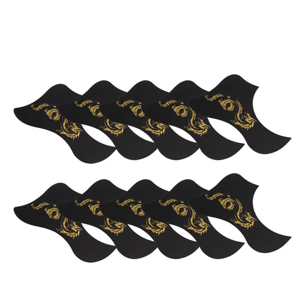 10 st PVC Plektrumskydd för Akustisk Gitarr, Drakmönster Repskydd Set, 40\" 41\", Guld