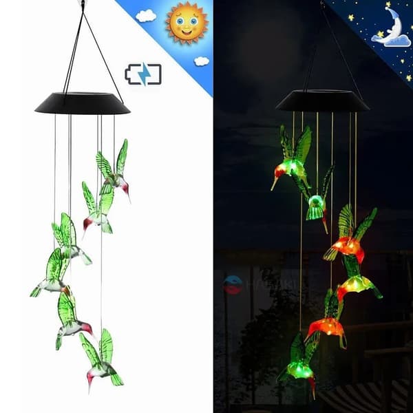 Farveskiftende Solar LED Vindklokke Lys til Have & Altan