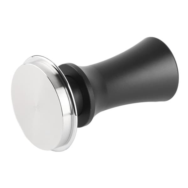 53 mm espressostamper i rustfrit stål, sort kaffepulverpressehammer med konstant tryk