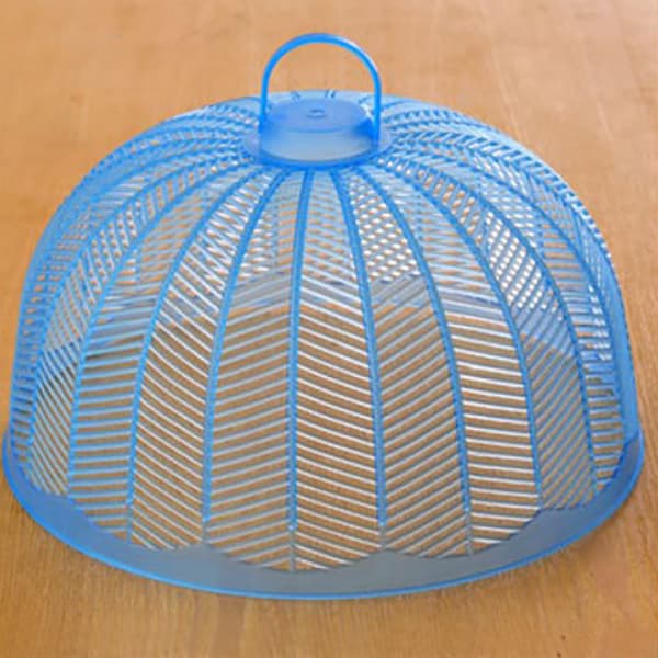 Blå PP Cirkulär Universell Nät Flugnät Matkåpa för Picknick Trädgårdsgrillfester 1 st