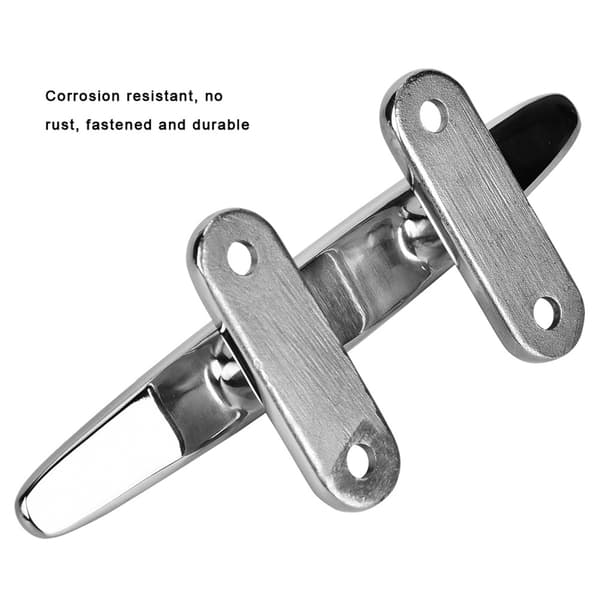 Poleret rustfrit stål 6\" marinebådklampe spejlfinish dæksbeslag base