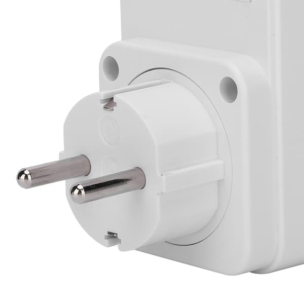 EU-stik 230V Timer Strømstikafbryder, Digital Nedtællingscontroller, Hvid, 1 pakke