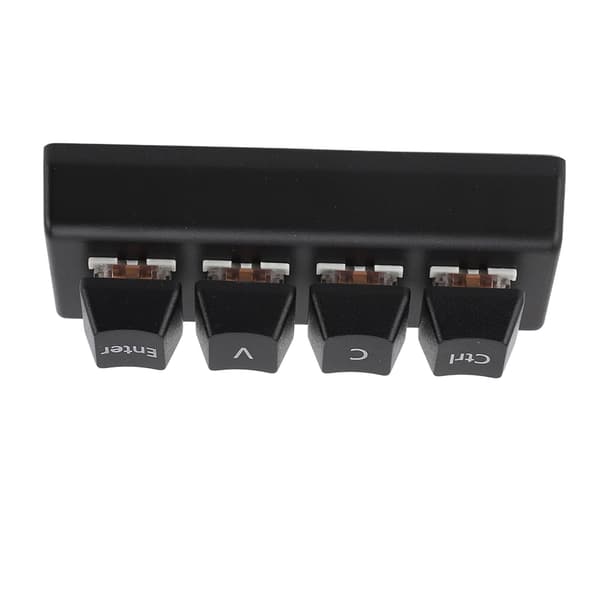 Programmerbar 4-tasters Macropad NKRO Rød Switch Ctrl CV Enter Mini Mekanisk Tastatur til Gaming Kontor Medier Sort