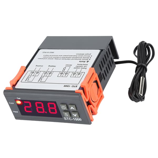 Digital termostat temperaturregulator sensor 110-220V elektrisk uppvärmning kylning