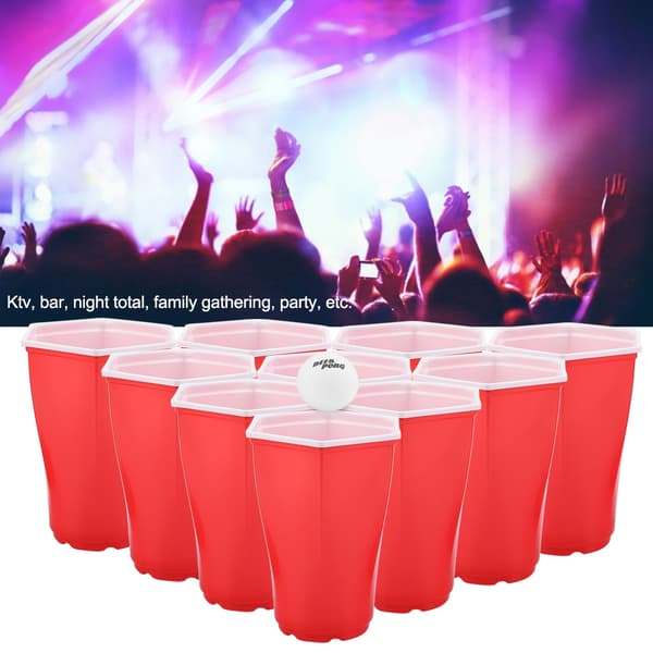 Hexcup Rødt Beer Pong Festkop Sæt