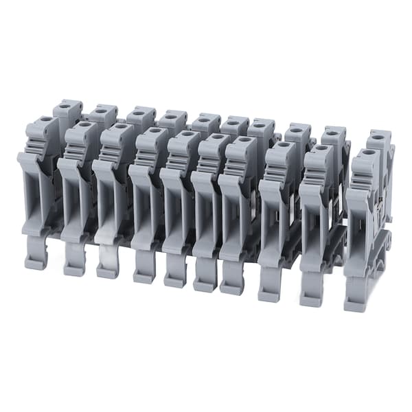 100 st UK-5N kopplingsplintar, koppar DIN-skenanslutningar, 800V 41A, 5 mm stigning