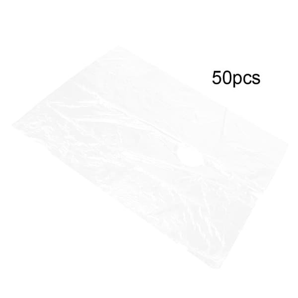 50 stk. engangs hårklippe- og farveforklæde vandtæt frisørkappe 92 x 130 cm