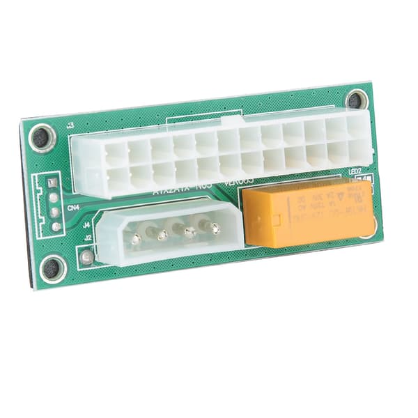 ATX 24PIN Dual PSU Sync Starter Modulkort med 4PIN til Mining Rig, 1 stk.