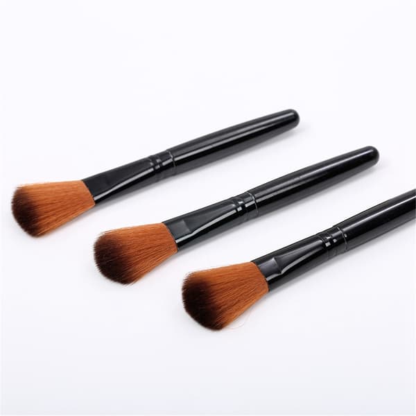 Sort makeupbørste løs pudder kosmetisk foundation pudder blush enkeltbørste makeupværktøj