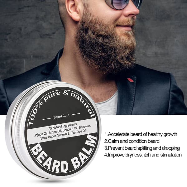 Herrskäggvårdsbalsam Mustaschfuktande Vax Rakvård 60g
