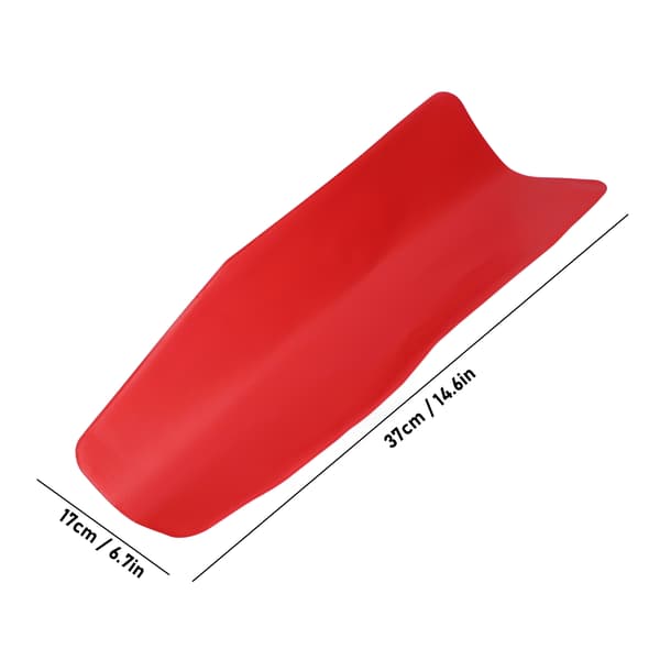 2 stk. fleksibel olieafløbsguide tragtplade 37x17cm sæt til maskine rød