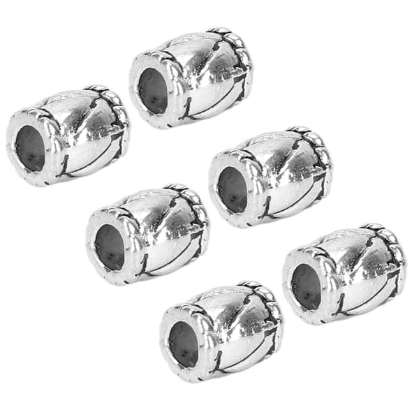 50 st retro skäggpärlor, tunna hårflätpärlor, smyckestillbehör i legering, silver
