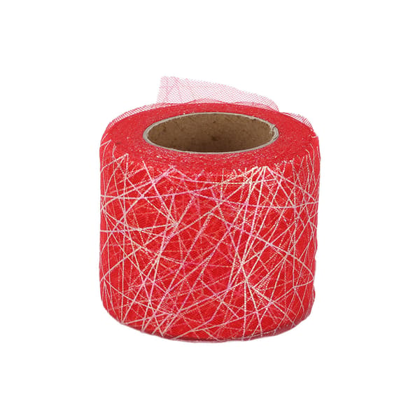 Tyllirulla Symphony Spider Messy Web Tyllirulla DIY Rusetti Päähine Materiaalinauha Punainen