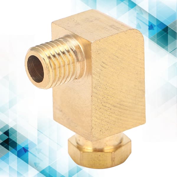 Messing 90° albuekompressionsfittings, 6 mm rør x M8 gevind, til oliesmøresystemer, PL608