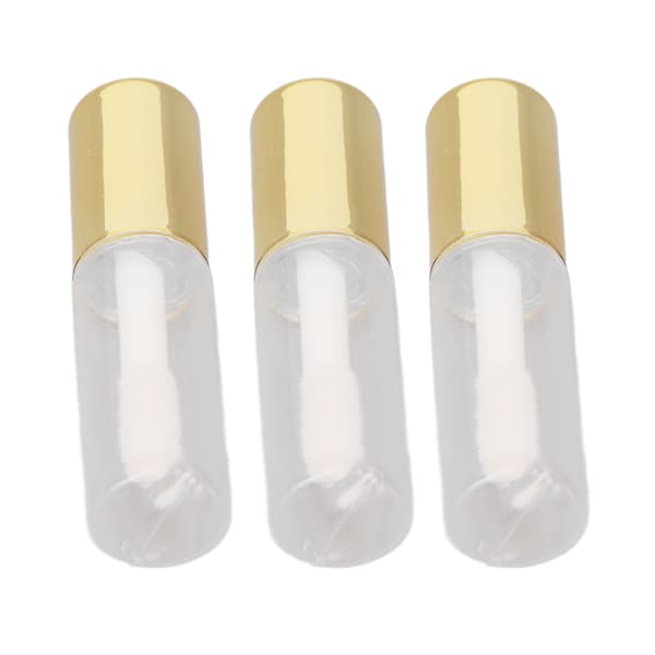 1,2 ml tomma läppglansrör Guld Transparent Förseglat Litet Läppglansrör Resedispenseringsrör för DIY Läppglans