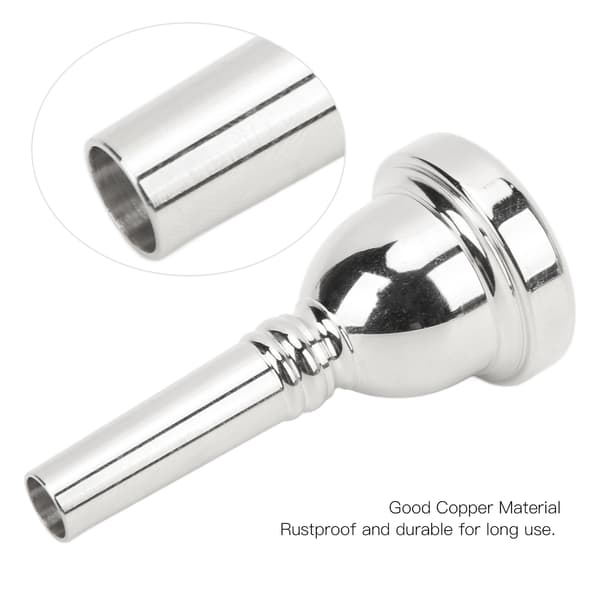 Alttrombonmunstycke Kopparinstrumenttillbehör Ersättningsdel Silver 1 st