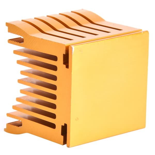 Premium guld aluminium kylfläns 43x40x36mm för PCB-strömkortskylning