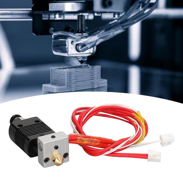 3D Printer Direkte Drev Hotend Ekstruder Kit, 24V 30W Varmeblok med 100K Termistor Sensor