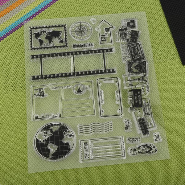 Klare Stempel Scrapbog Fotokort Postkort 14x18cm Gummipakning Silikone Stempler