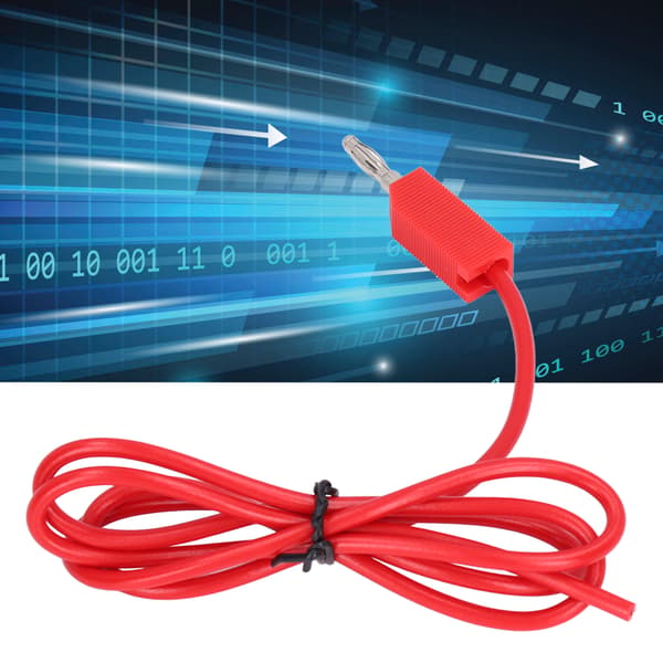 Röda banankontakt testkablar kit 4mm multimeterprober 30VAC-60VDC 19A J.70010