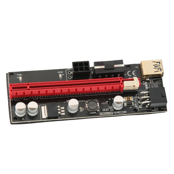 PCIE Riser 1X til 16X GPU-udvidelse Reducer belastning 60 cm USB3.0 Sikker Stabil USB Riser Strømforsyningsadapterkort