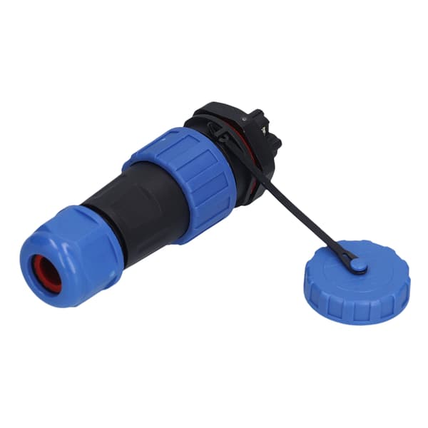 Vattentät IP68 Aviation Power Socket Bakmutter 250V Kabeltrådsanslutning LP204 Pin