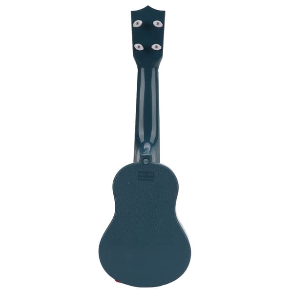 Träfärg ABS Barnleksak Ukulele Mini Plastgitarr med 4 Nylonsträngar 43x14cm 3Y+ Musikleksak 1st
