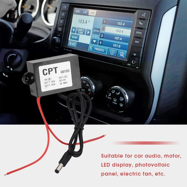 24V til 12V DC Step-Down Konverter Regulator 3A til LED Strip Monitor