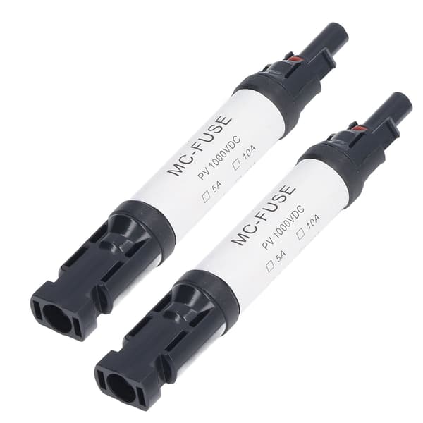 2-pak solcelle PV-stik IP68 UV-bestandig 1000V 15A inline sikring til solcellekabler