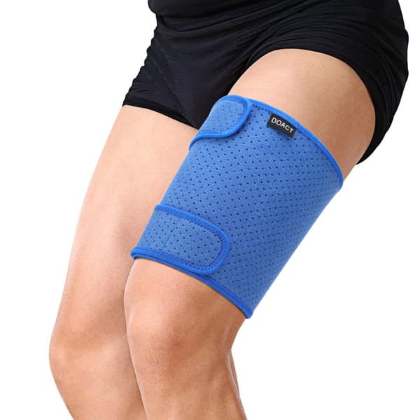 Lårstöd, Lårskydd med halkfria silikonremsor, Kompressionshylsa för hamstring