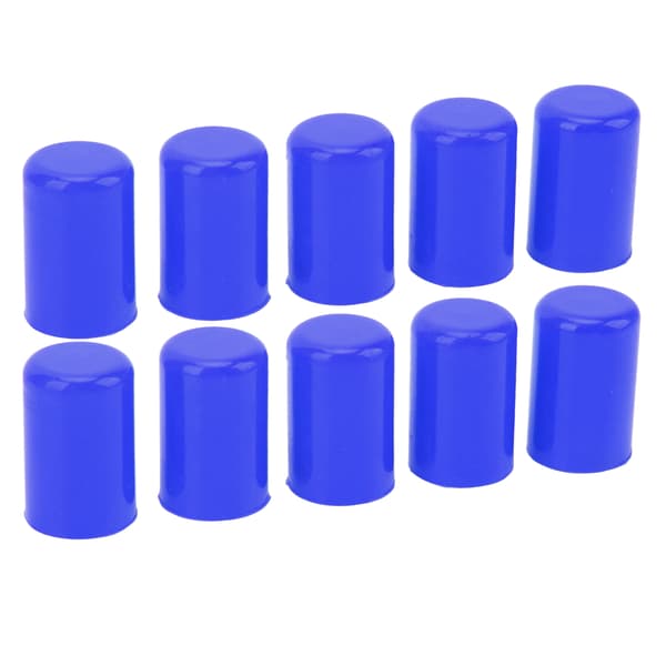 10 st silikonblindlock universell insugningsvakuumslang rörändplugg innerdiameter 14 mm blå