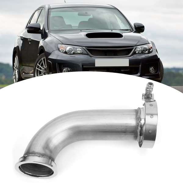 90° Flangealbueadapter Downpipe VBand Klemme Rustfrit Stål 2.5in ID til 3.2in OD