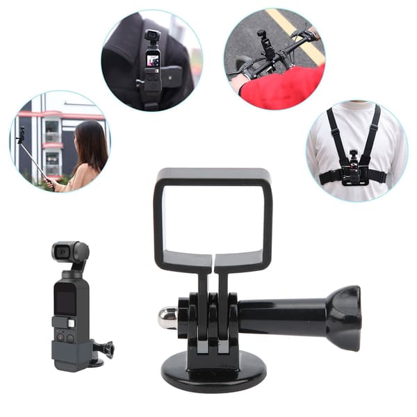 3-delad ABS förlängningsramfäste stödadapterkit för DJI OSMO Pocket 1/2 bergsklättring camping