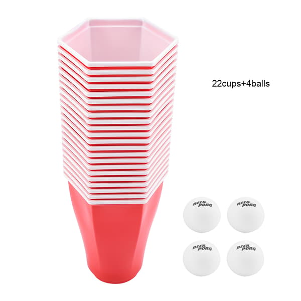 Hexcup Rødt Beer Pong Festkop Sæt