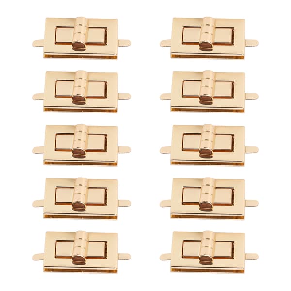10 uppsättningar vridlås klassisk design hög hårdhet handväsklås för gör-det-själv bagage handväskor